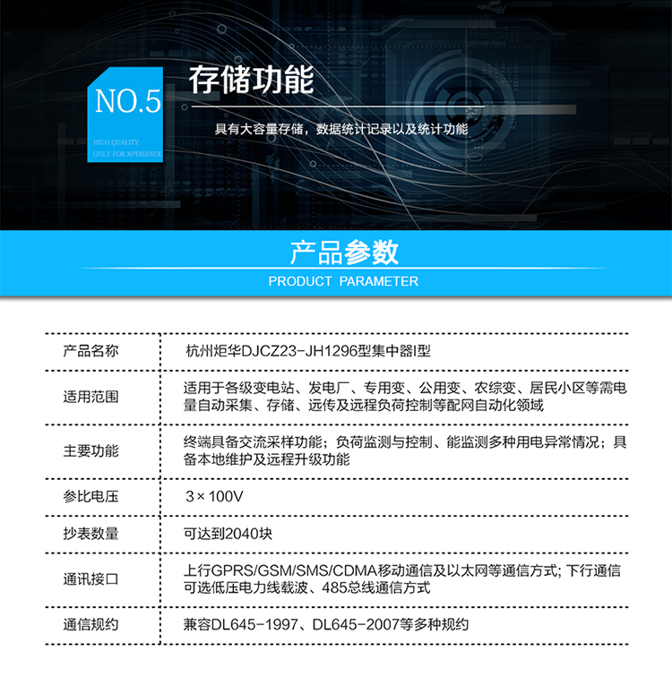 產品標準
?Q/GDW 1373-2013 《電力用戶用電信息采集系統功能規范》
?Q/GDW 1374.2-2013《電力用戶用電信息采集系統技術規范 第二部分：集中抄表終端技術規范》
?Q/GDW 1375.2-2013《電力用戶用電信息采集系統技術規范 第二部分：集中器型式規范》
?Q/GDW 1376.1-2013《電力用戶用電信息采集系統通信協議 第一部分：主站與采集終端通信協議》