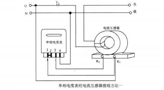 單相電表互感式接線圖