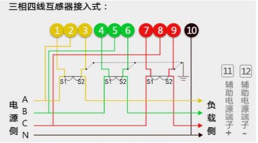 三相四線電表接線圖片