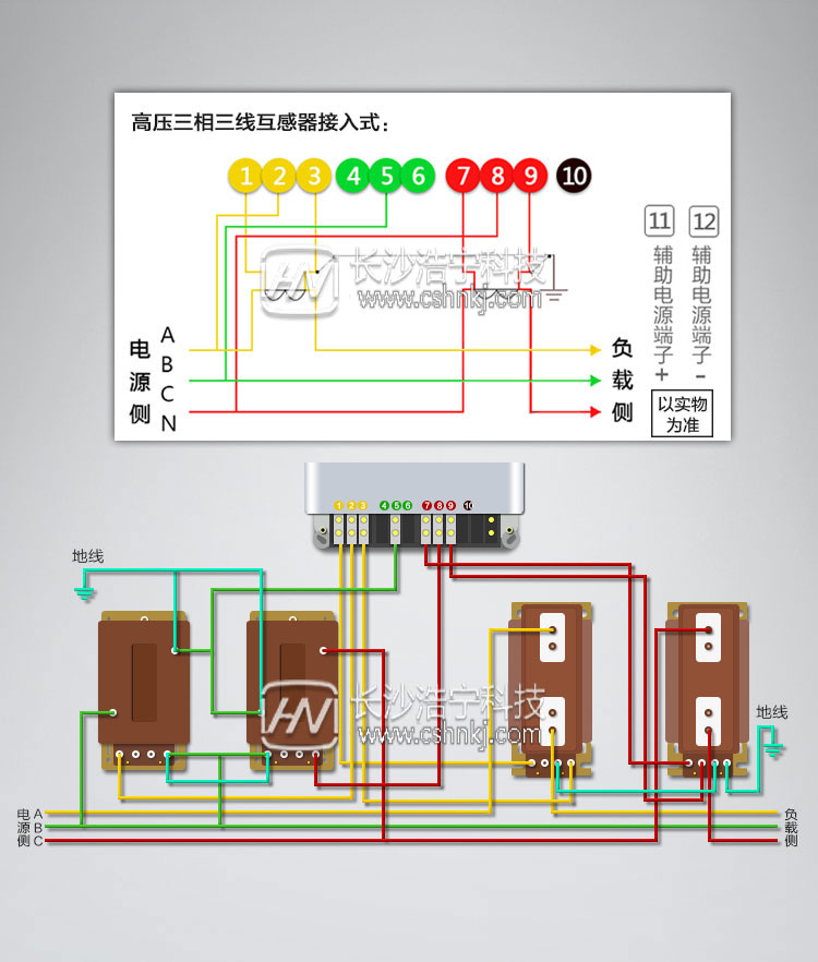 三相電表互感器接線圖